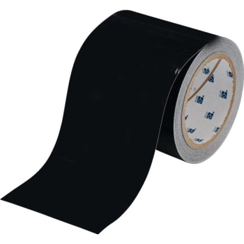 Image for Brady® ToughStripe™ Floor Marking Tape 4 in W Black Roll of 100 Feet from HD Supply