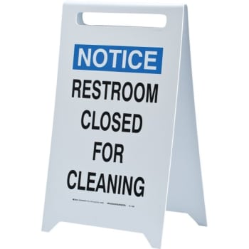 Image for Brady® “notice Restroom Closed” Floor Signage from HD Supply