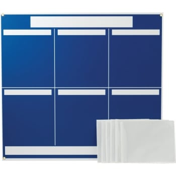 Image for Brady® Blue 6-Panel Lean Communication Board from HD Supply