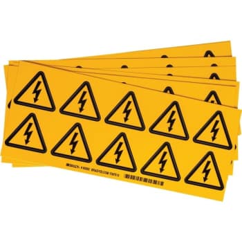 Image for Brady® NFPA Label Vinyl W 2" H x 2" W Black on Yellow Package of 10 Cards from HD Supply