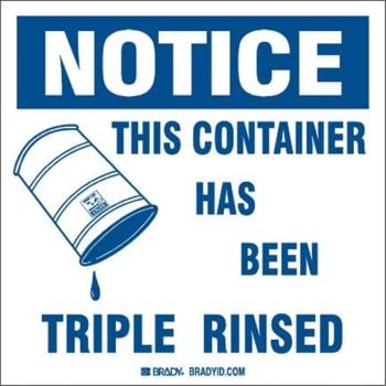 Image for Brady® "NOTICE" Label, 6x6 Blue on White Package of 100 Labels from HD Supply