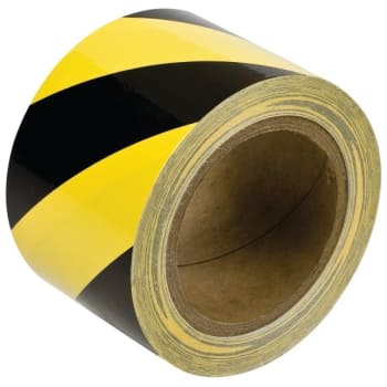 Image for Brady® "warning" Stripe And Check Tape 3 In W Black On Yellow Roll Of 60 Ft from HD Supply