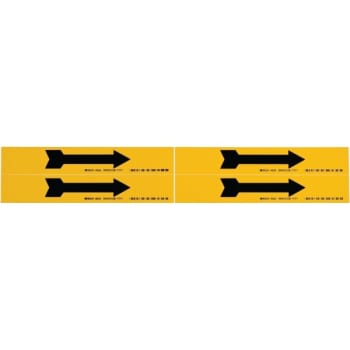 Image for Brady® Self-Sticking Vinyl Arrow 1.125" H x 7" W Black on Yellow from HD Supply