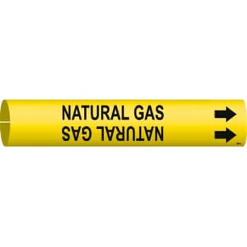 Image for Brady® "natural Gas" Pipe Marker 0.875" H X 0.875" W Black On Yellow from HD Supply