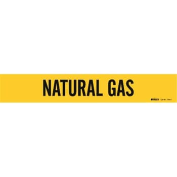 Image for Brady® "natural Gas" Pipe Marker 2.25" H X 14" W Black On Yellow from HD Supply