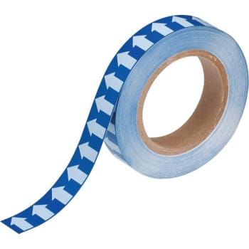 Brady® Pipe Marker Tape with Arrows 1" W x 30 yd L White on Blue