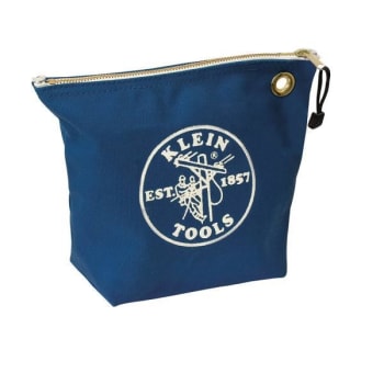 Image for Klein Tools Canvas Zipper Bag, Consumables, Blue from HD Supply