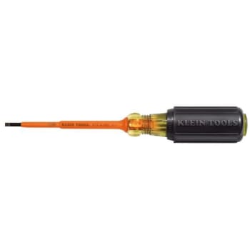 Image for Klein Tools Screwdriver, Insulated 1/8 Inch Slotted, 4 Inch Length from HD Supply