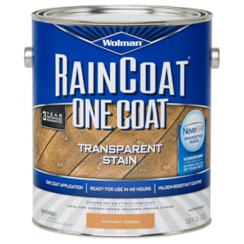 Image for Rust-Oleum Wolman Natural Cedar Raincoat Water-Based Stain Case Of 4 from HD Supply