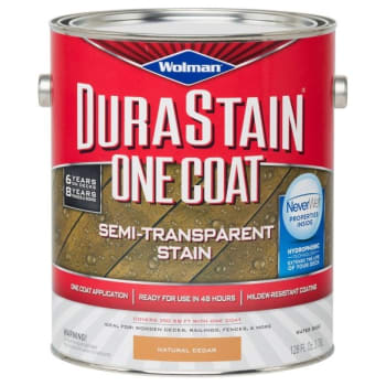 Image for Rust-Oleum Wolman Natural Cedar Durastain One Coat Semi-Transparent Stain 4/CS from HD Supply