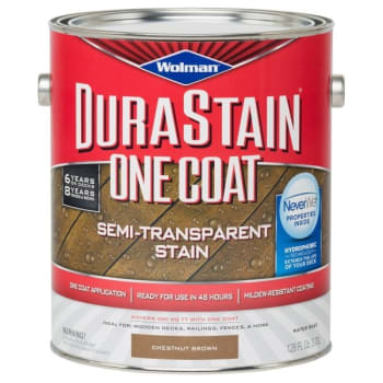 Image for Rust-Oleum Wolman Chestnut Brown Durastain One Coat Semi-Transparent Stain 4/cs from HD Supply
