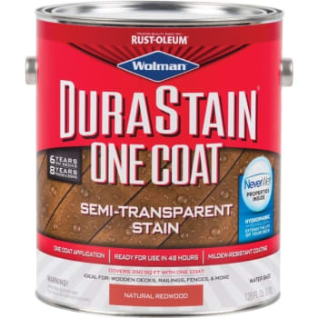 Image for Rust-Oleum Wolman Natural Red Durastain One Coat Semi-Transparent Stain (4-Case) from HD Supply