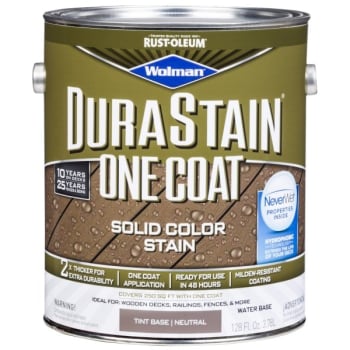 Rust Oleum Wolman 1 Gal Neutral Base Durastain One Coat Solid