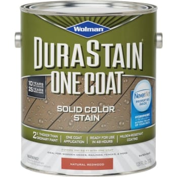 Image for Rust-Oleum Wolman 1 Gal Natural Red Durastain One Coat Solid Stain Case Of 4 from HD Supply