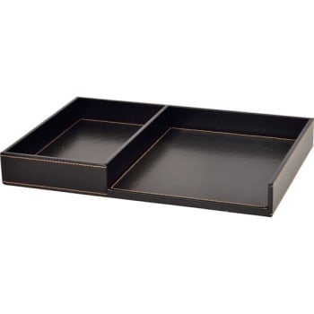 Image for Focus Products Melrose Guest Room Collection Small Divided Tray Black, Case Of 6 from HD Supply