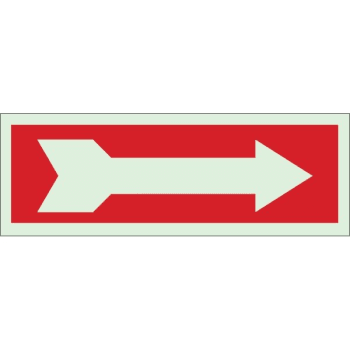 Image for Brady® 2-1/2 X 7" Glow In The Dark Self Sticking Right Arrow Sign from HD Supply