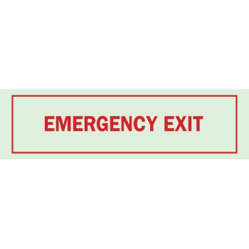 Brady® 5 X 14" Glow In The Dark Self Sticking Emergency Exit Sign