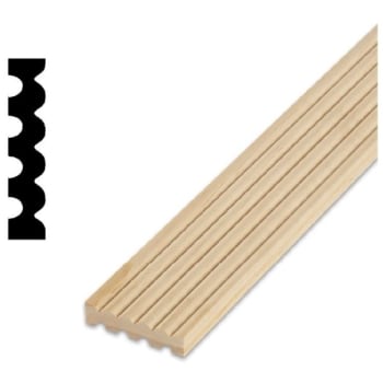 Image for Woodgrain Distribution DecraMold 1/2" x 2-1/4" Solid Pine Fluted Door And Window Casing Package Of 5 from HD Supply