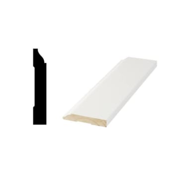 Woodgrain Distribution 623 9/16" X 3-1/4" X 8' Primed Finger-Jointed Base Moulding Package Of 5
