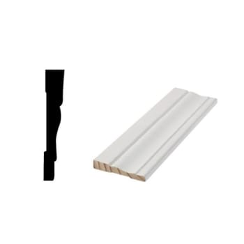 Woodgrain Distribution 443 9/16" X 3-1/4" X 8' Primed Finger-Jointed Base Moulding, Package Of 5