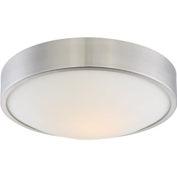 Image for Satco® Perk 13 in. 1-Light LED Flush Mount Light (Brushed Nickel) from HD Supply
