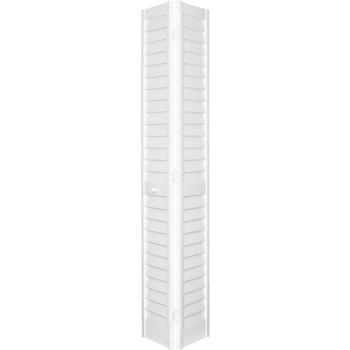 Image for Plantation 32 X 80 In. 3 In. Thick Louver/louver Pvc Composite Hollow Core Bi-Fold Door (White) from HD Supply