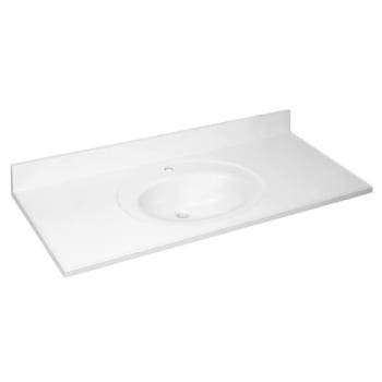 Design House® 49x22" Solid White Cultured Marble Vanity Top And Bowl