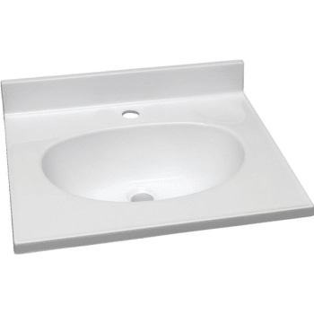 Image for Design House® 19X17" Solid White Cultured Marble Vanity Top And Bowl from HD Supply