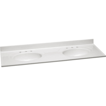 Image for Design House® 73 x 22 Solid White Marble Vanity Top And Double Bowl, Widespread from HD Supply