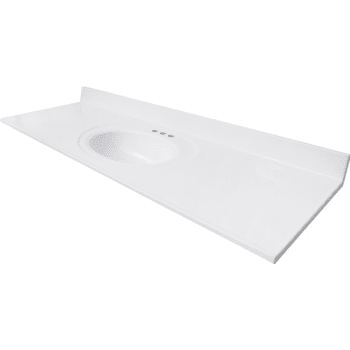 Image for Design House® 61 x 22 Solid White Cultured Marble Vanity Top from HD Supply