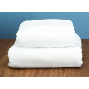 Knitted 15 Ounce Fitted Sheet Twin 36x84x14" White Package Of 12