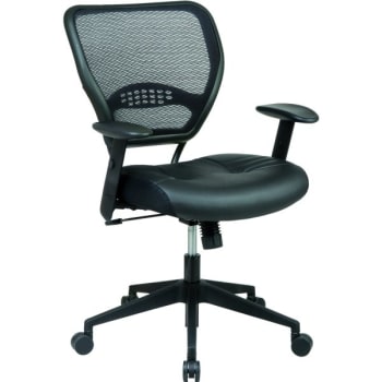 Office Star Products Space Seating Leather Seat Air Grid Back Chair