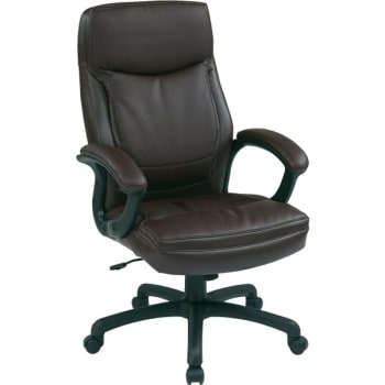 Office Star Products WorkSmart Green High Back Eco Leather Chair