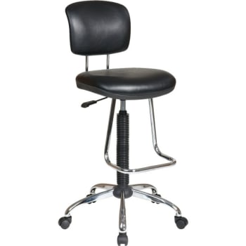 Office Star Products WorkSmart Economical Chair with Chrome Footrest