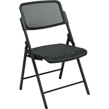 Image for Office Star Products Proline Ll Progrid Black Folding Chair, Black Frame from HD Supply