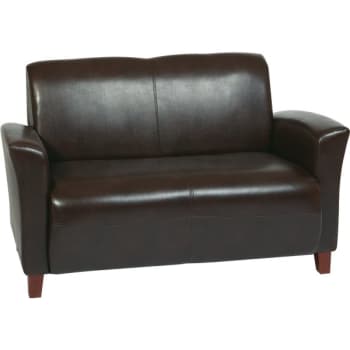 OSP Furniture Breeze - Mocha Eco Leather Loveseat