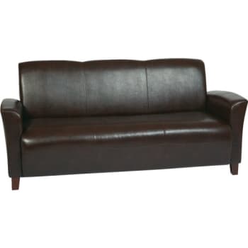 Office Star Products Furniture Breeze - Mocha Eco Leather Sofa