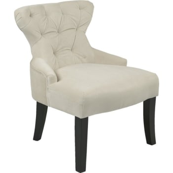 Image for Office Star Products Avenue Six Curves Hour Glass Chair, Oyster Velvet Fabric from HD Supply