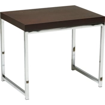 Office Star Products Wall Street Espresso Engineered Wood End Table