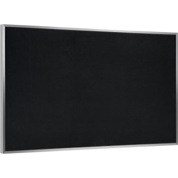 Ghent® Recycled Black Rubber Bulletin Board with Aluminum Frame, 2'H x 3'W
