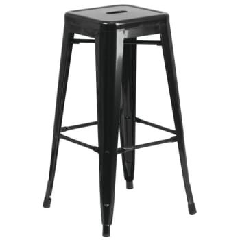 Image for Flash Furniture 30" Backless Black Metal Bar Stool from HD Supply