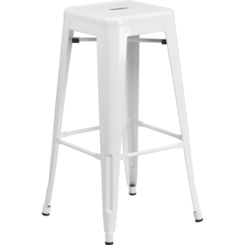 Image for Flash Furniture 30" Backless White Metal Bar Stool from HD Supply