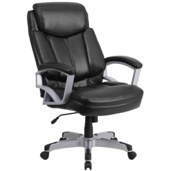 Image for Flash Furniture Big And Tall Black Leather Chair Heavy Duty 22.5" Wide Seat from HD Supply