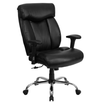 Flash Furniture Big And Tall Office Chair Heavy Duty Chrome Base High Back Black  22" Wide Seat