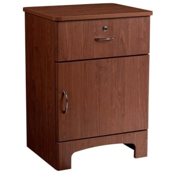 Image for Drive™ Oslo Locking 1-Door/1-Drawer Bedside Cabinet, 21W x 18D x29.5"H, Mahogany from HD Supply