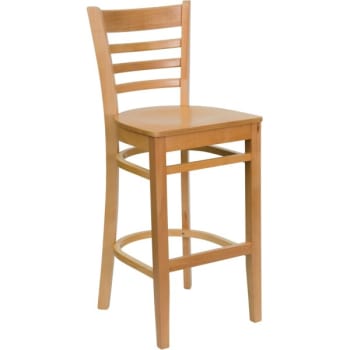 Image for Flash Furniture Hercules Series Natural Wood Finished Wooden Barstool Wood Seat from HD Supply