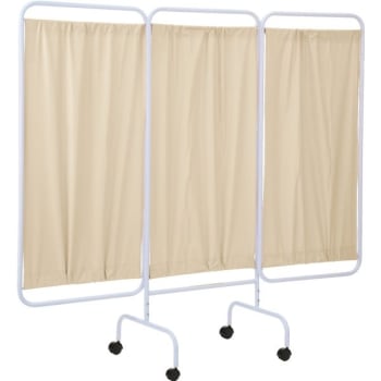 Image for R&B Wire® Healthcare 3 Panel Privacy Screen With Casters, Beige, 69"Lx81"W from HD Supply