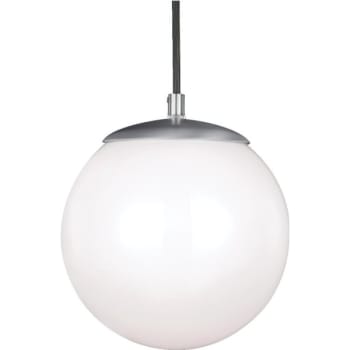 Sea Gull Lighting® Hanging Globe One Light LED Pendant Satin Aluminum 8 1/2 In
