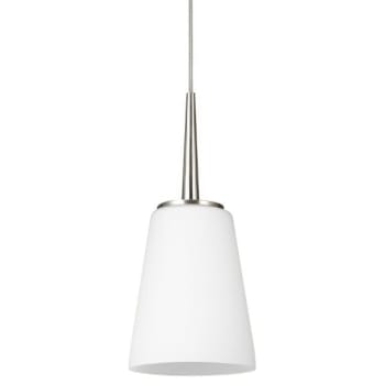 Image for Sea Gull Lighting® Driscoll One Light Mini-Pendant Brushed Nickel from HD Supply