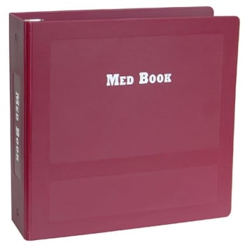 Omnimed Medication Binder Book 2-1/2"w Burgundy